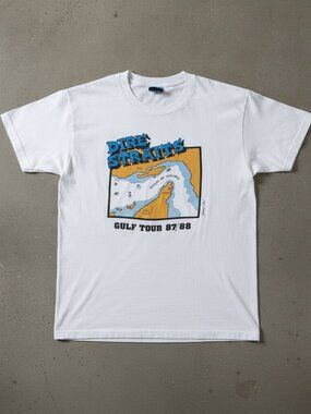 Dire Straits Gulf Tour 87/88 Vintage Concert Graphic T-Shirt Classic Rock Band